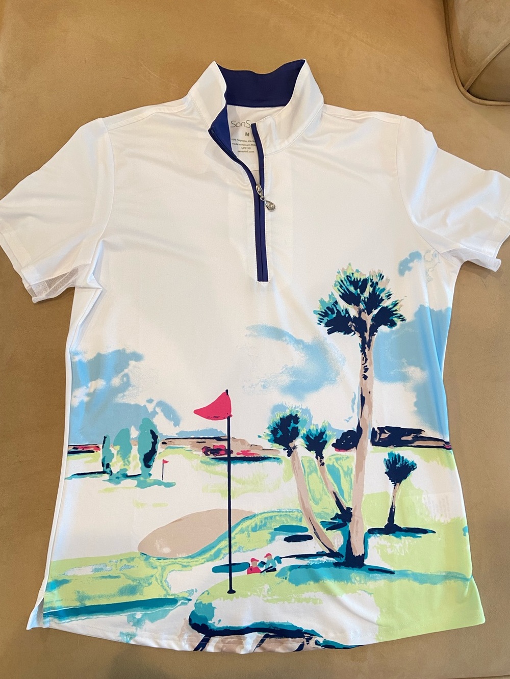 San Soleil Golf Shirt, Size Medium